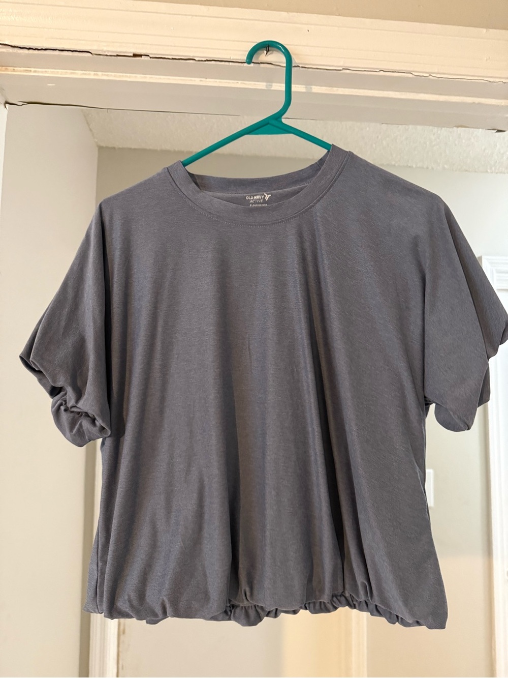 Old Navy Women’s Short Sleeve Bubble T-Shirt - Gray-Blue